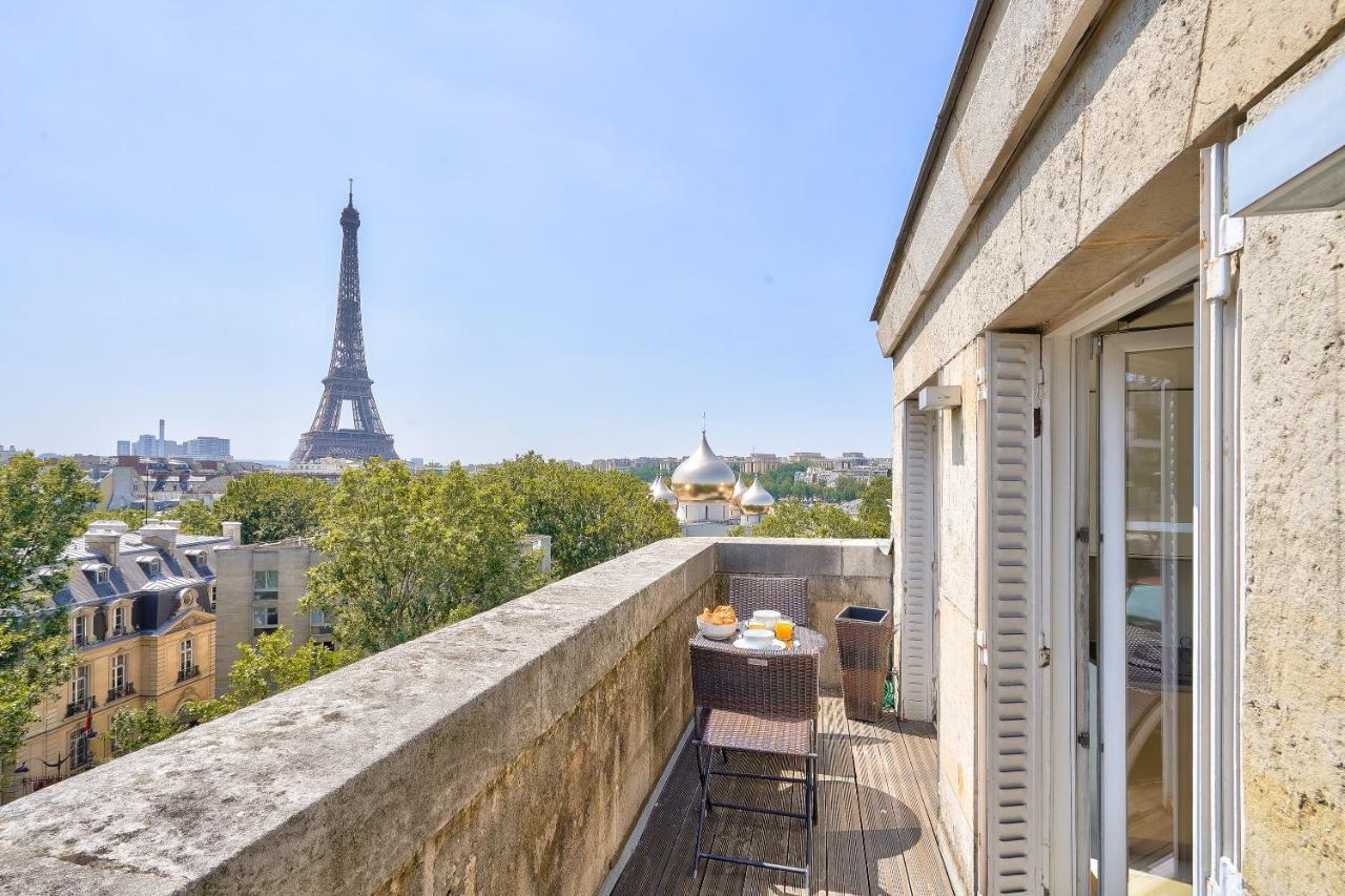 Designed Studio With Ac-Terrasse Vue Tour Eiffel Παρίσι Εξωτερικό φωτογραφία