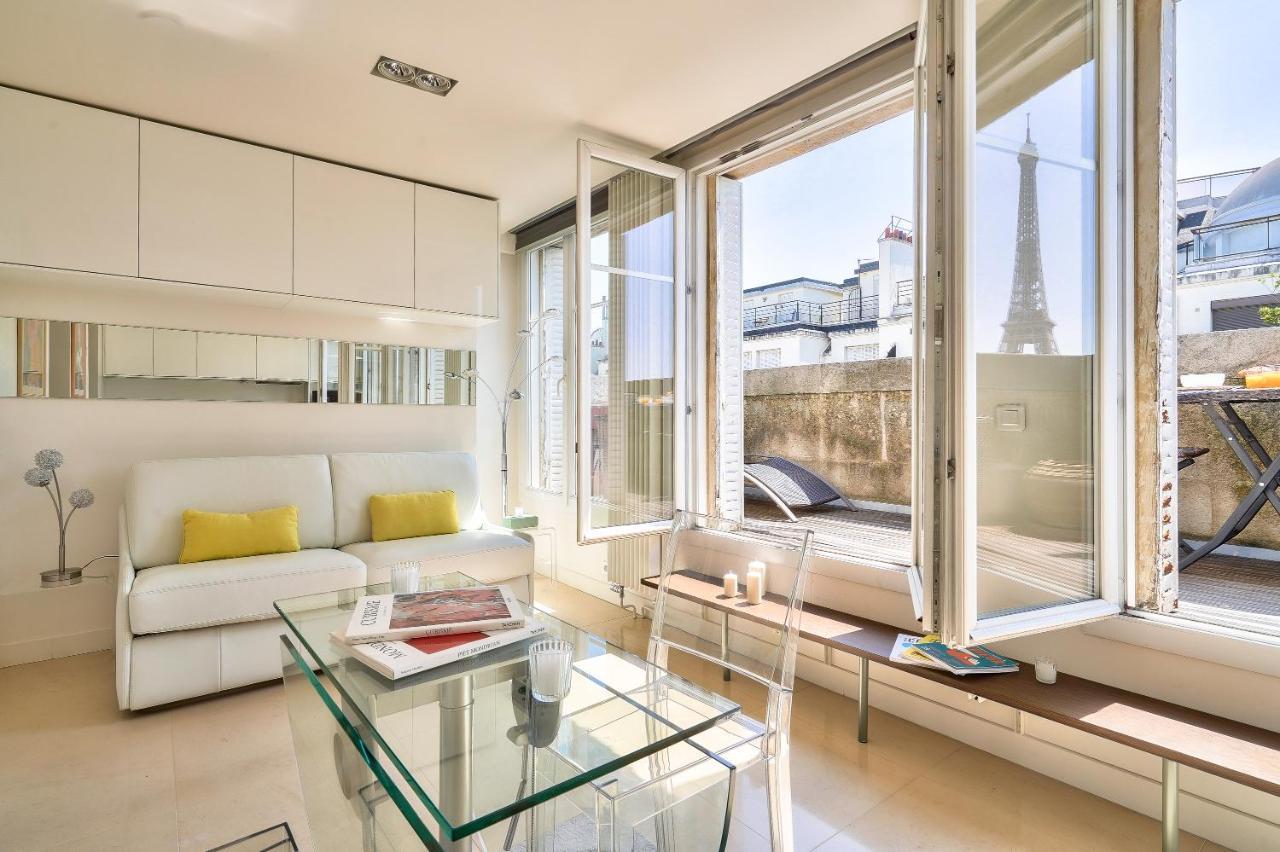 Designed Studio With Ac-Terrasse Vue Tour Eiffel Παρίσι Εξωτερικό φωτογραφία